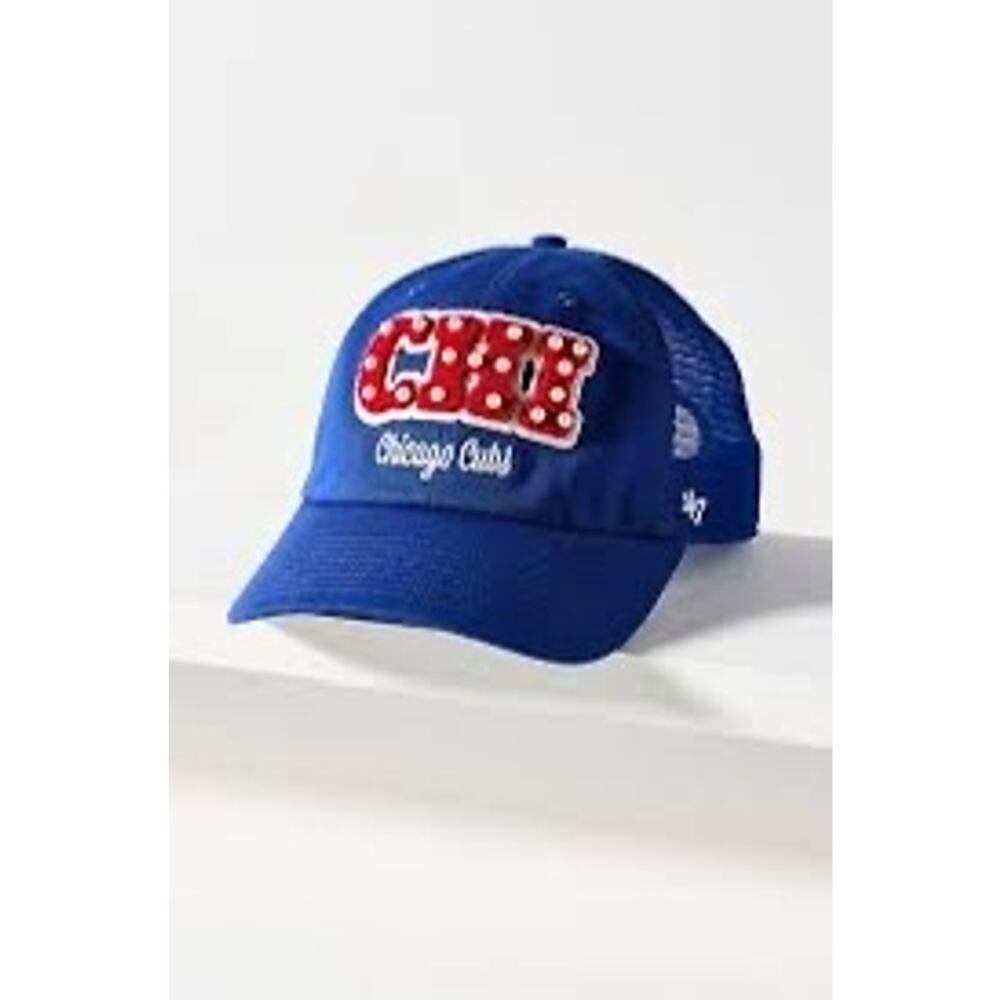 nwt ANTHROPOLOGIE x Chicago CUBS ‘47 Pearl Embellished Baseball Hat